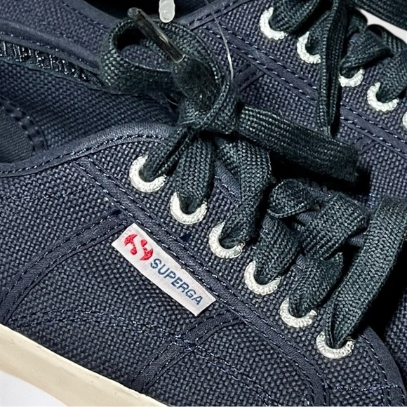 🌻NEW NWOT SUPERGA 2750 Cotu Navy Classic Sneakers | Size 39.5 or US 8.5 - Picture 9 of 12